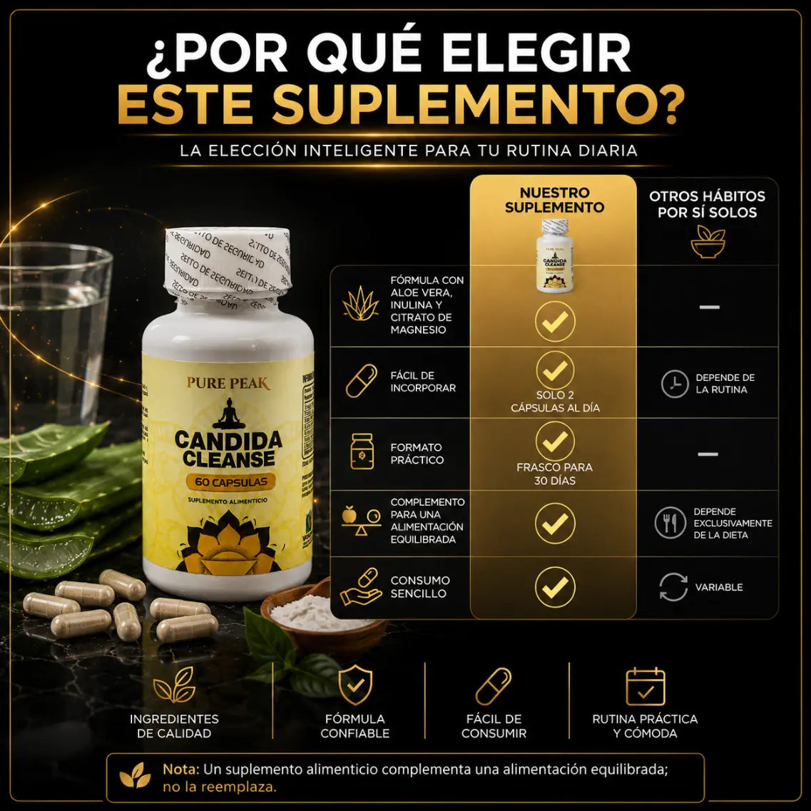 Suplemento alimenticio para complementar tu rutina diaria 60caps