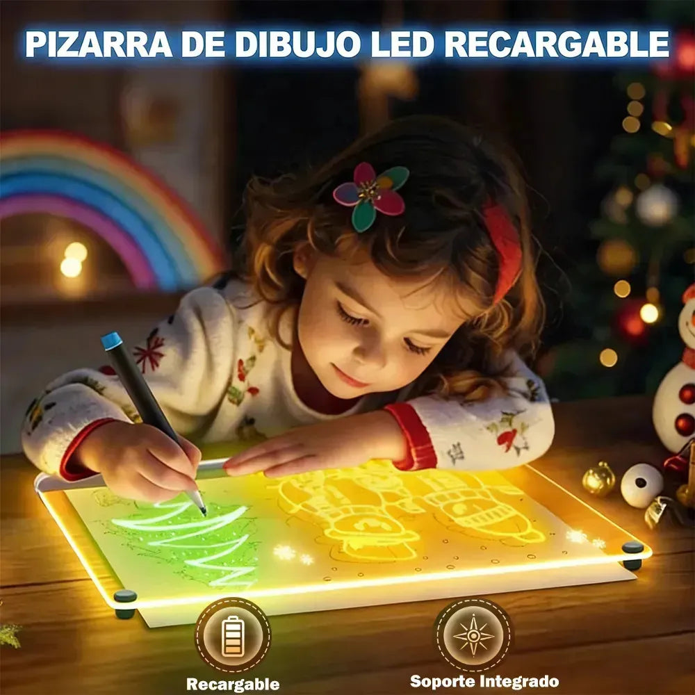 Pizarra Mágica 20cm X 30cm Luz Led Usb