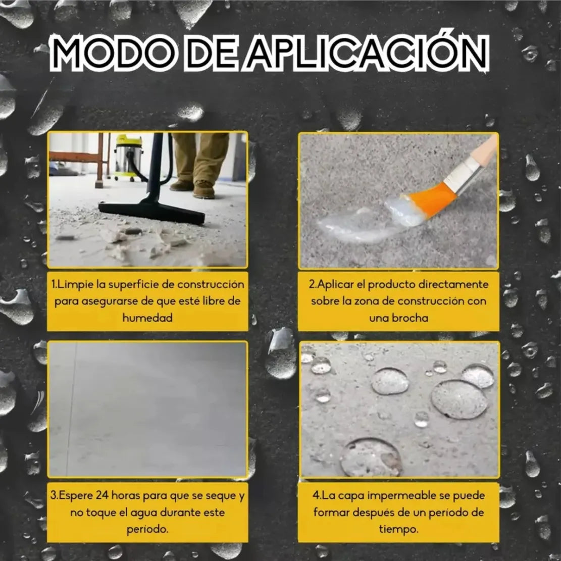 Sellador Adhesivo Impermeable Con Brocha 300g