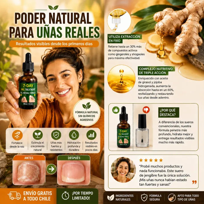 Suero Jengibre Uñas 7 Days