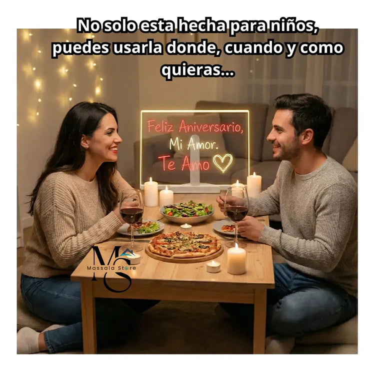 Pizarra Mágica 20cm X 30cm Luz Led Usb