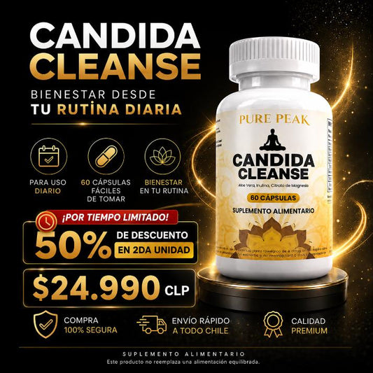 Suplemento alimenticio Candida Cleanse ORIGINAL para complementar tu rutina diaria 60caps